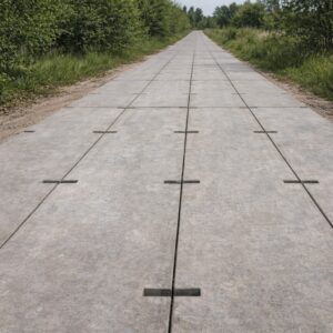 droga z płyt drogowych betonowych